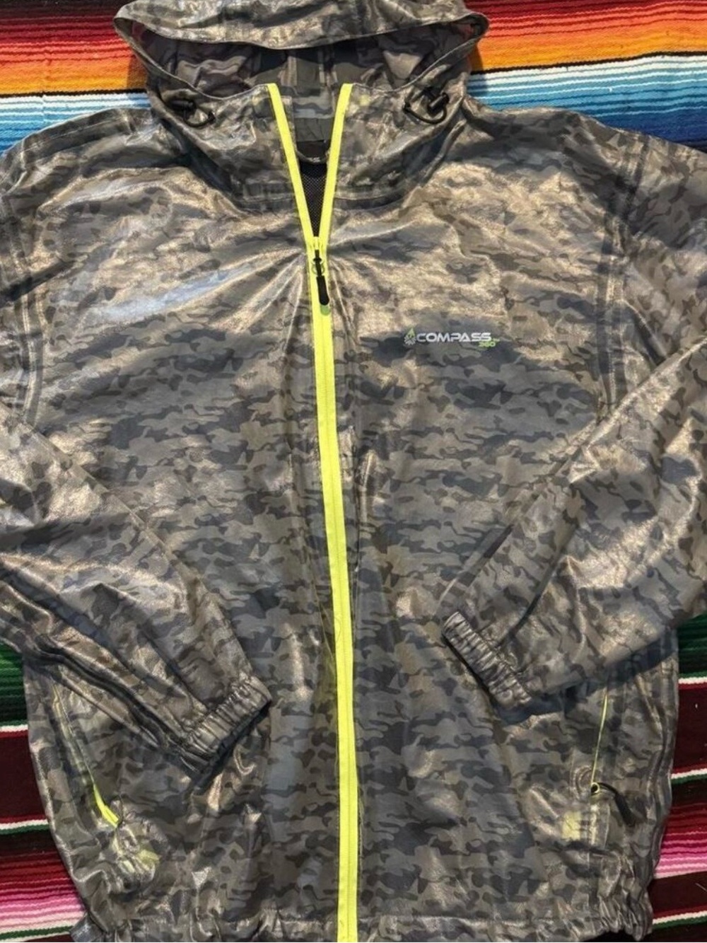 Compass 360 Men's Urban Cloud Camo Rain Jacket